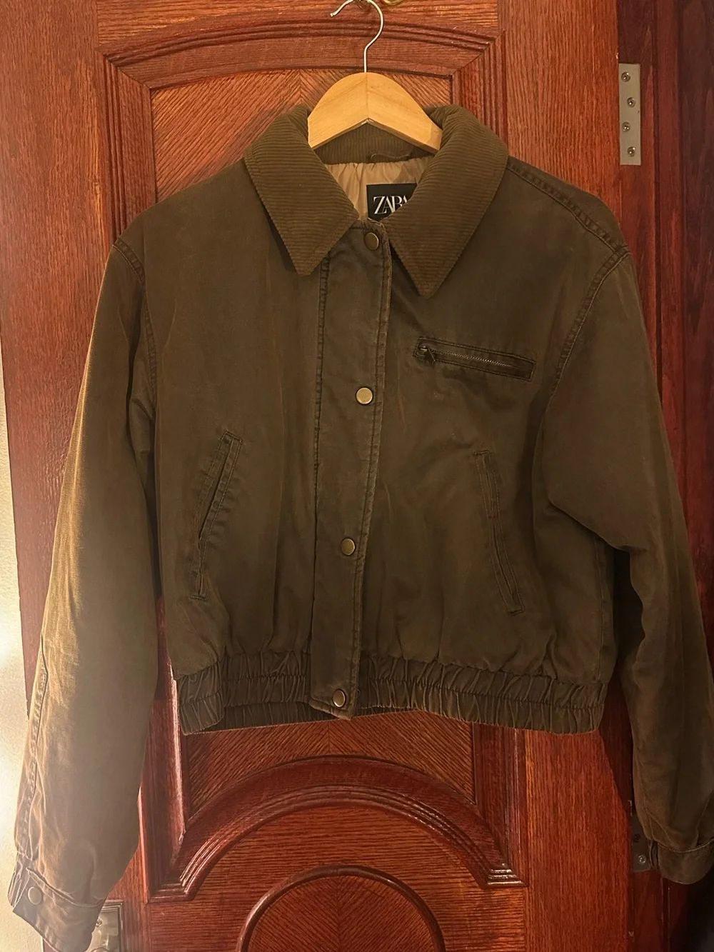 Zara corduroy collar jacket